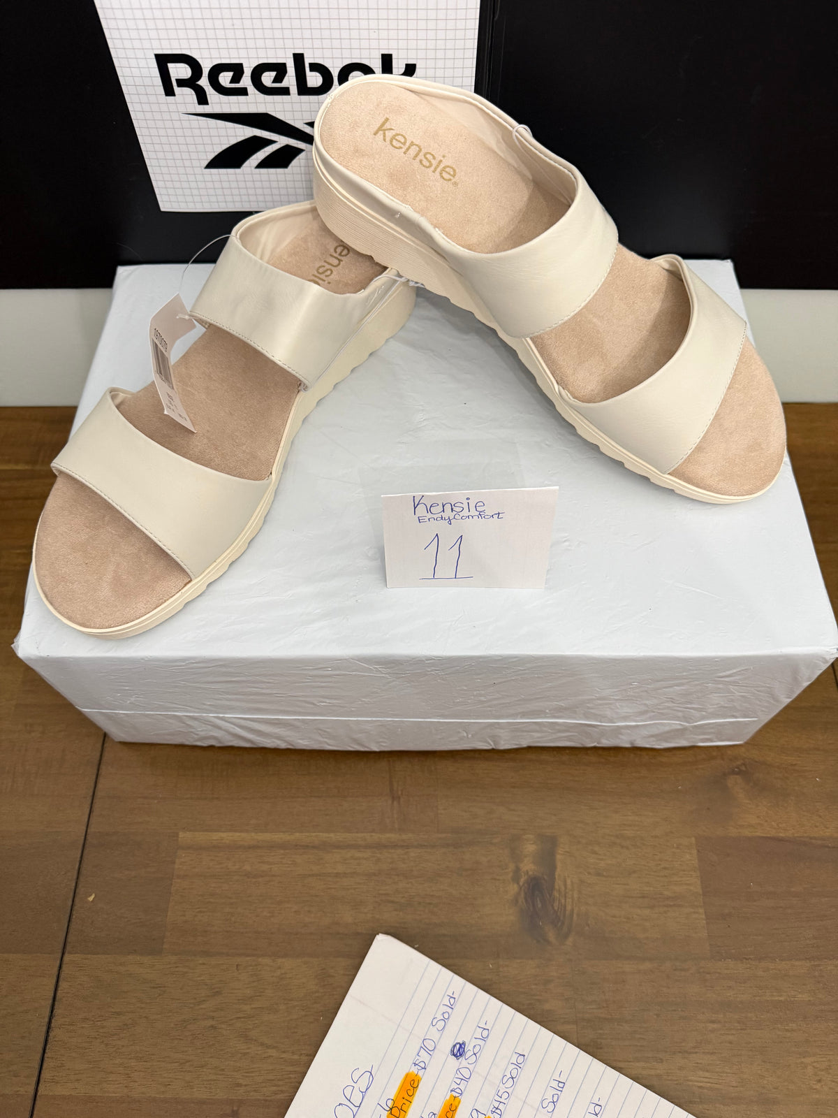 Kensie Endy Comfort Sandal - Cream 11W
