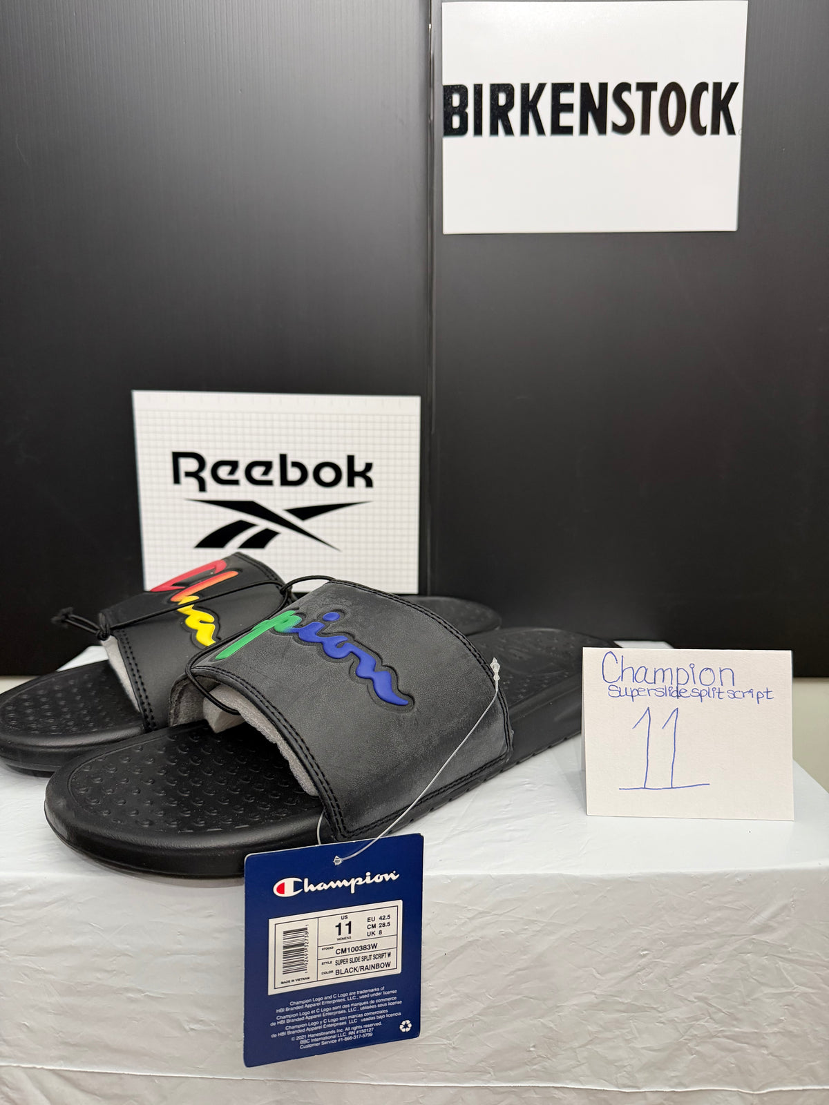 Champion Superslide Split Script - Black/Rainbow 11W