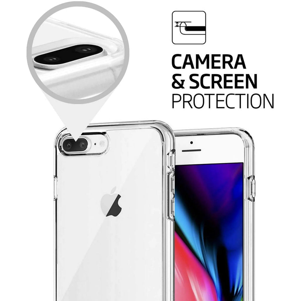 Entronix Case Compatible with iPhone 8 Plus/7 Plus - [Hard Back] Slim Clear