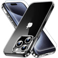 Entronix Bundle Compatible with iPhone 15 Pro Max - [Hard Back] Clear Case & 1 Clear Screen Protector