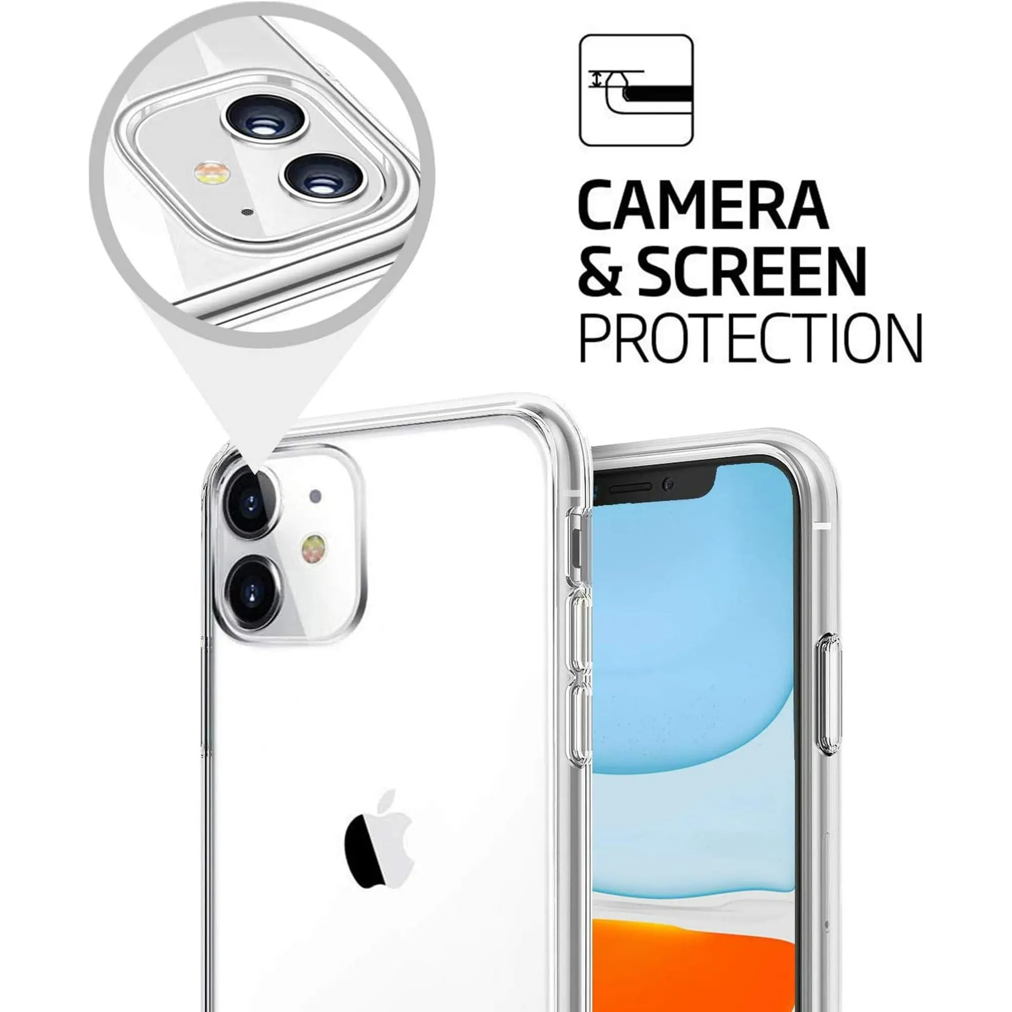 Entronix Case Compatible with iPhone 12 Mini - [Hard Back] Slim Clear