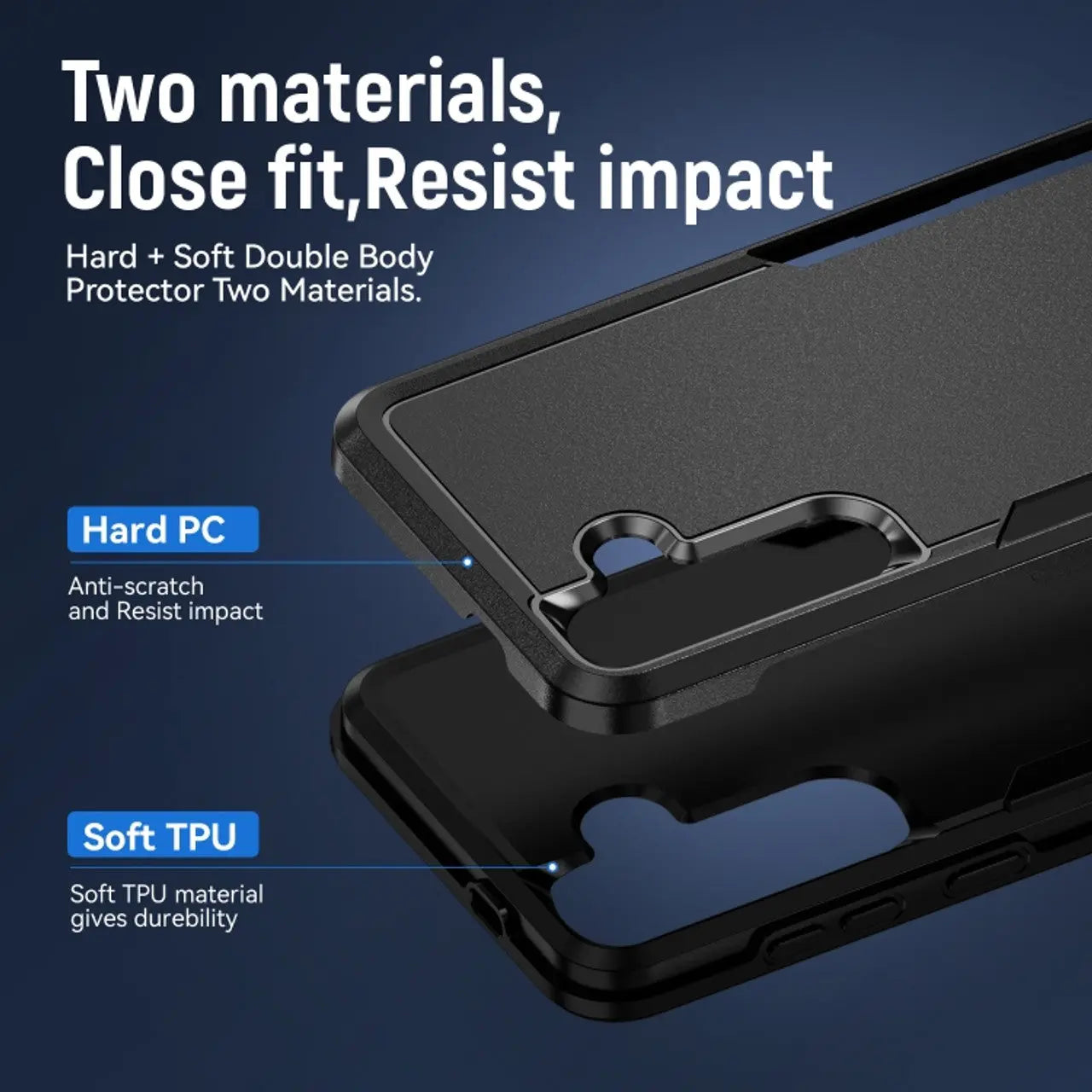 Entronix Case Compatible with Galaxy A25 - Soft-Touch Dual-Layer Sleek Cover