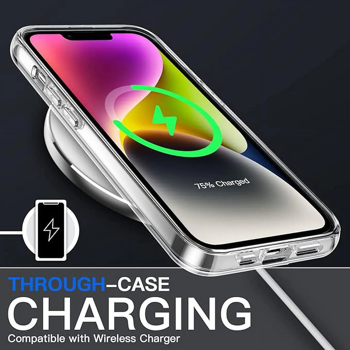 Entronix Case Compatible with iPhone 13 - [Hard Back] Slim Clear