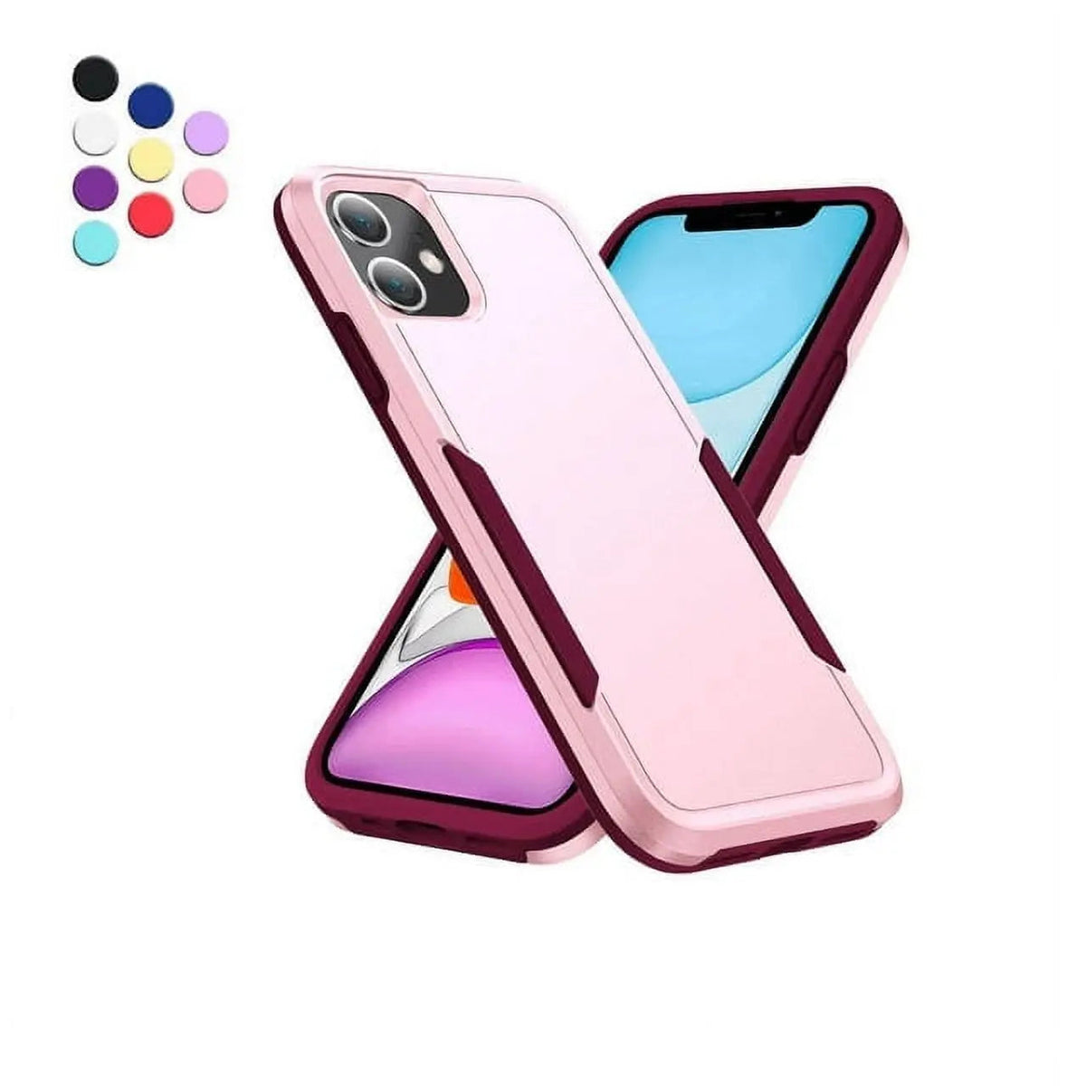 Entronix Case Compatible with iPhone 12/12 Pro - Soft-Touch Dual-Layer Sleek Cover