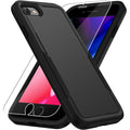 Entronix Bundle Compatible with iPhone 8/7/SE (2nd Gen) - Soft-Touch Dual-Layer Case & 1 Clear Screen Protector