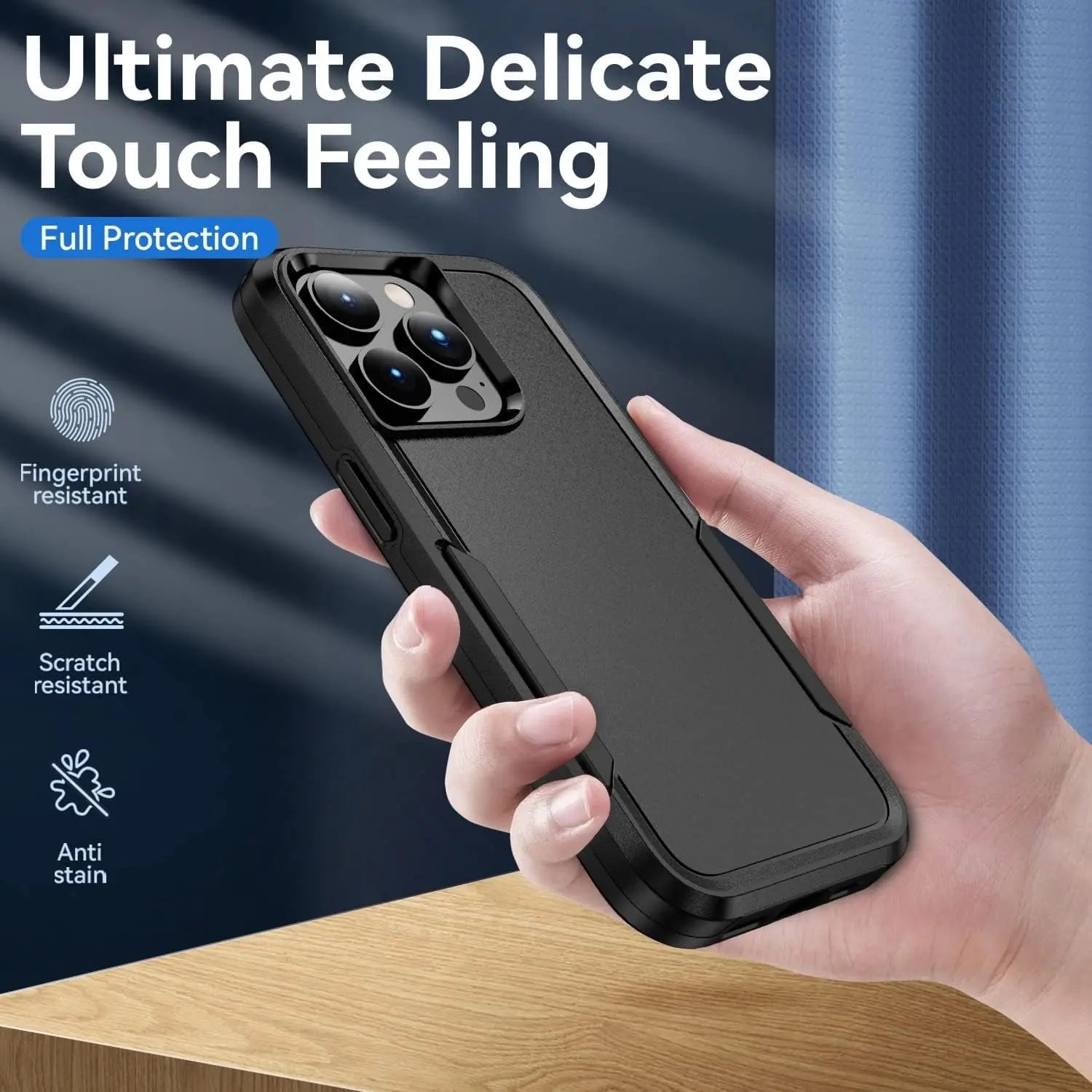 Entronix Bundle Compatible with iPhone 14 Plus - Soft-Touch Dual-Layer Case & 1 Clear Screen Protector
