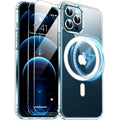 Entronix Bundle Compatible with iPhone 12 Pro - [Magnetic] Clear Case & 2 Clear Screen Protectors