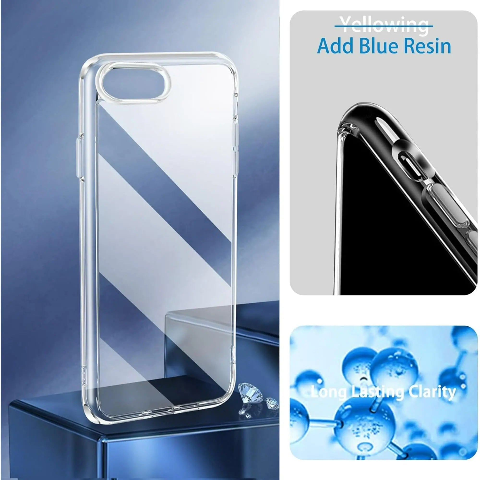 Entronix Case Compatible with iPhone 8/7/SE (2nd Gen) - [Hard Back] Slim Clear