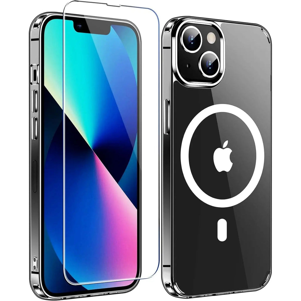 Entronix Bundle Compatible with iPhone 13 - [Magnetic] Clear Case & 1 Clear Screen Protector