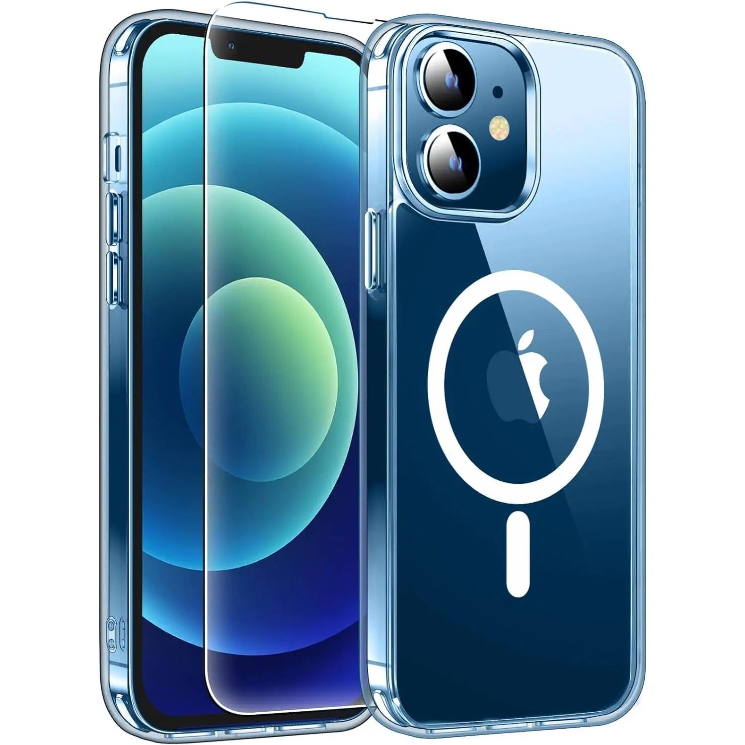 Entronix Bundle Compatible with iPhone 12/12 Pro - [Magnetic] Clear Case & 1 Clear Screen Protector