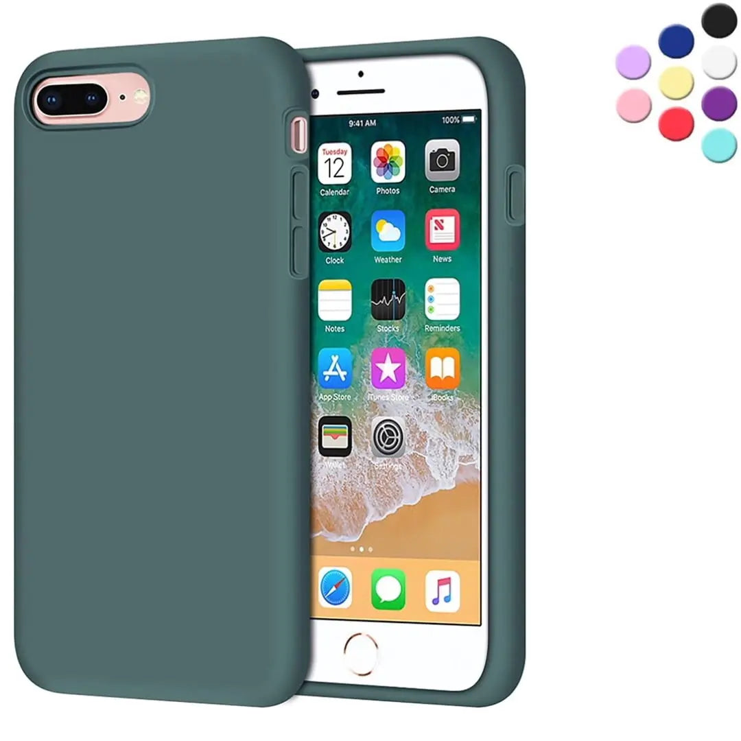 Entronix Case Compatible with iPhone 8 Plus/7 Plus - Soft-Touch Liquid Silicone