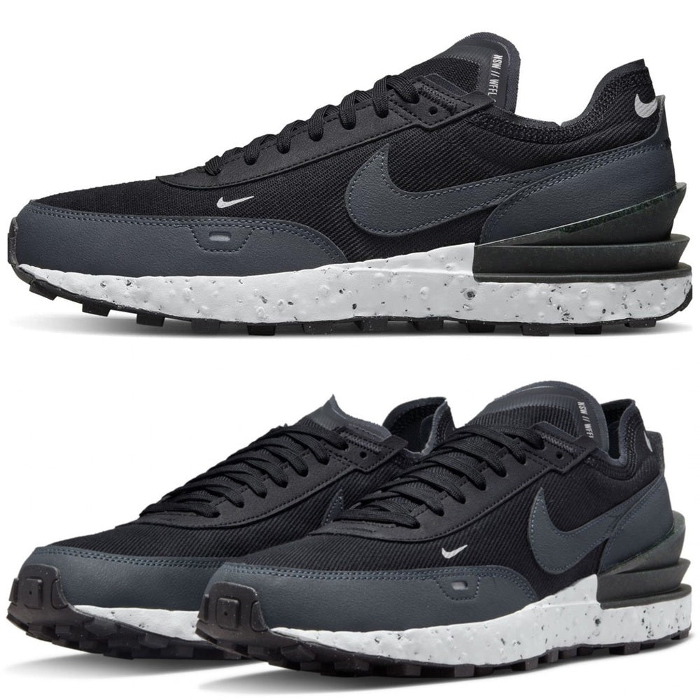 Nike Waffle One Crater Running Shoes Black / Anthracite — Recycled materials