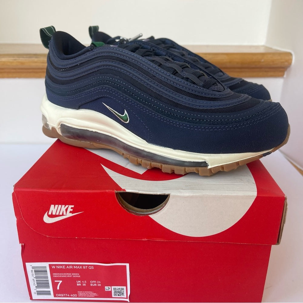 Nike Air Max 97 QS women’s — Obsidian / Gorge Green , navy blue reflective