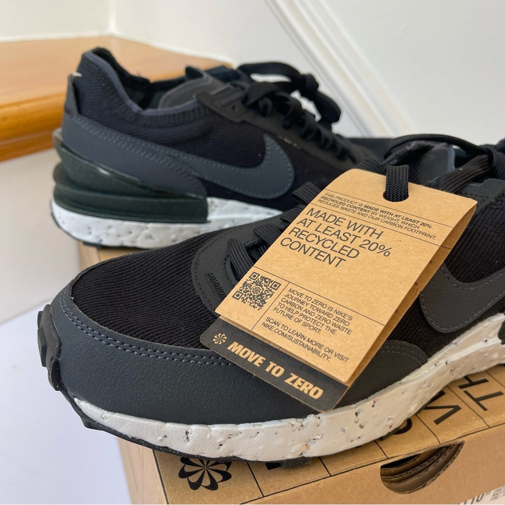 Nike Waffle One Crater Running Shoes Black / Anthracite — Recycled materials