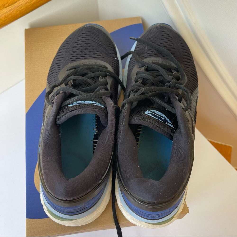 Asics Kayano 25 Womens Running Shoes - Black / blue . Stability shoe Pre-Owned